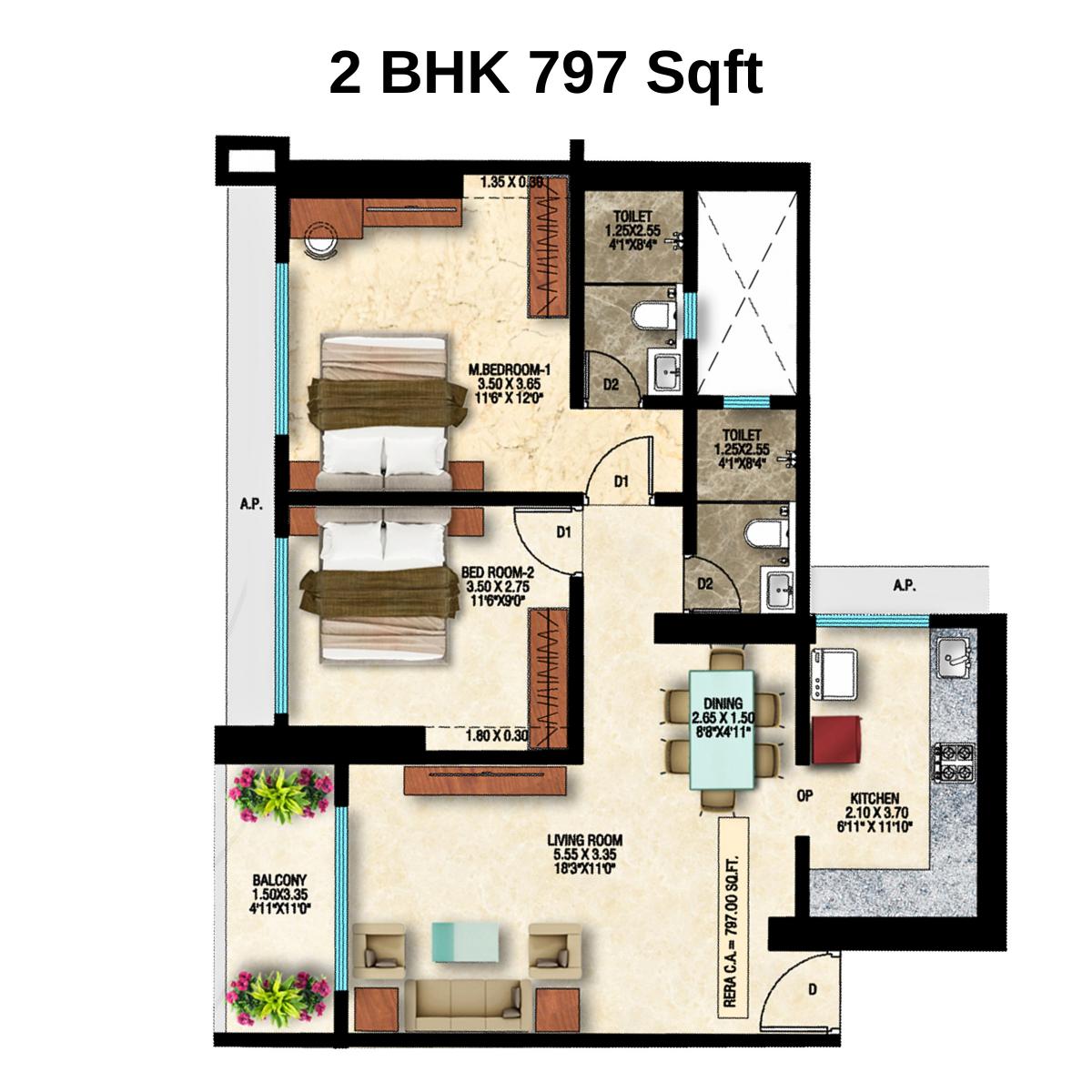 Divine-Shloka-Floor-Plan-2-BHK-797-Sqft